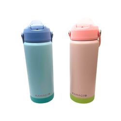  18 oz Kids Stainless Steel Water Bottle Sippy Spout Leak-Proof Non-Slip Base New