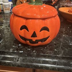 Pumpkin Cookie/Candy Jar 