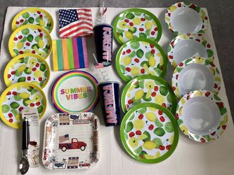 NEW Summertime Plates Patriotic Napkins Kitchen Aid Ice Cream Scoop etc.