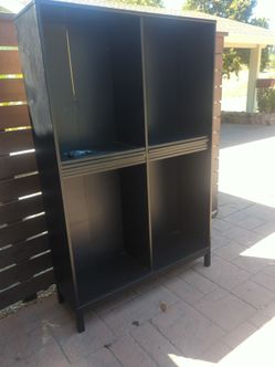 black ikea wooden shelves