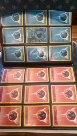 Base Set Water Fire Energy Pokemon Cards