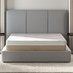 Saatva Lucerne Slate Grey Queen Bed (in Box) ❤️