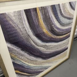 Large Framed Abstract Wall Art – 32.5” x 32.5”