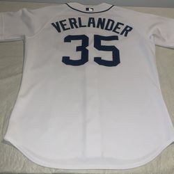 Authentic Justin Verlander Detroit Tigers Majestic Jersey White Sewn Mens 48 USA