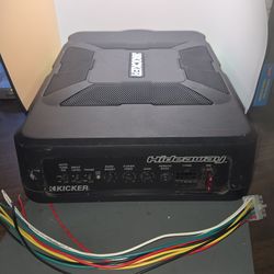 Kicker hideaway 8" hs8 compact powered subwoofer