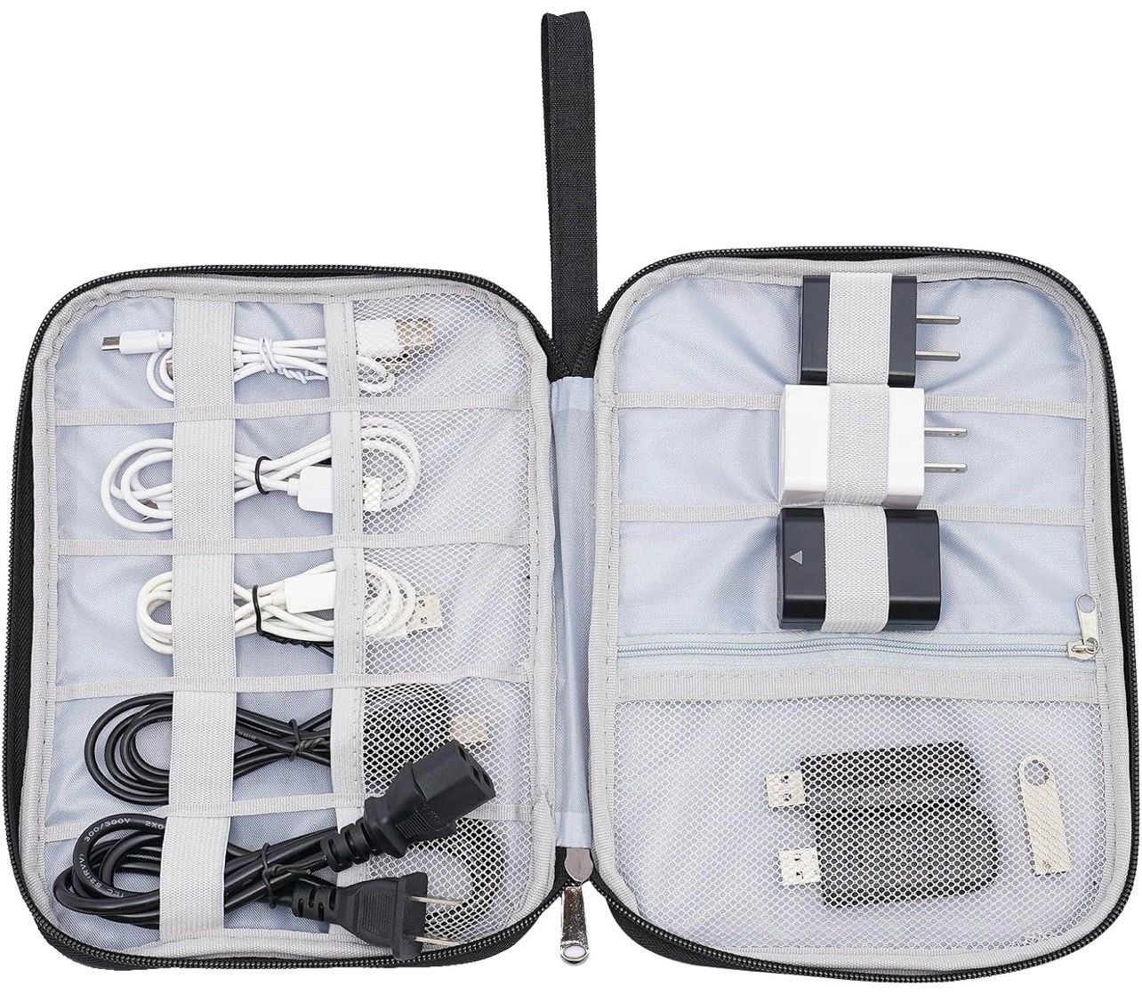 Electronic Organizer Travel Universal Accessories Storage Bag Portable for Hard Drives, Cables, Memory Sticks, Charger, Phone, USB,SD Cards