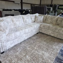 🍨 Brand New Byers Byers Ice Cream Collection "Caramel Chip" Thick Corduroy RAF 2pc Corner Sectional