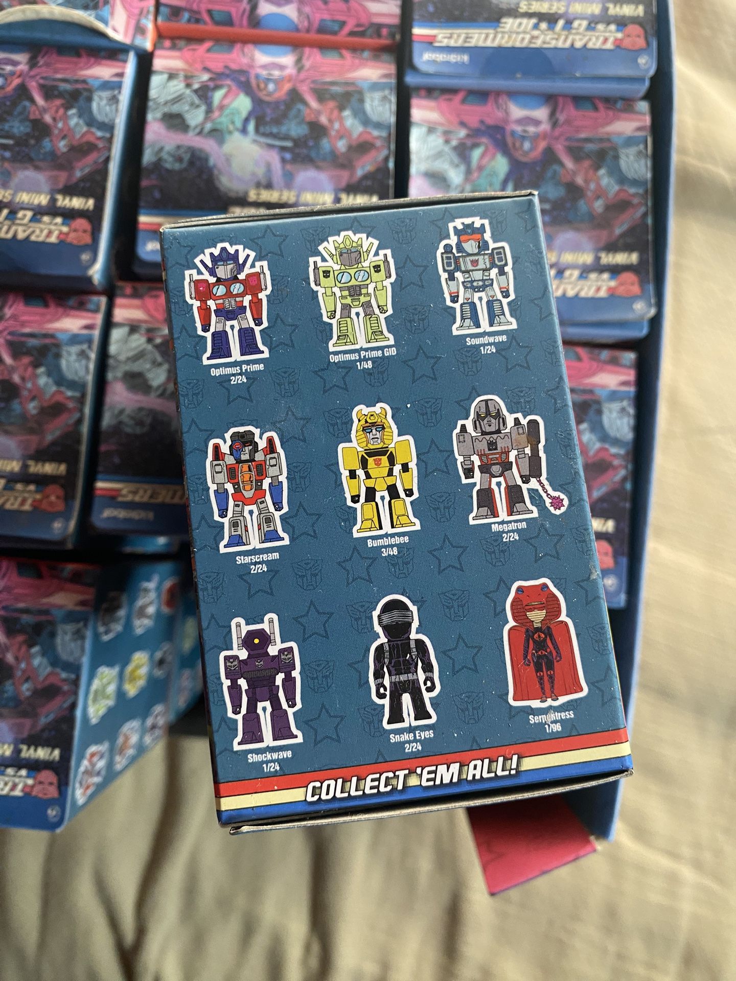 (22) Kid Robot Transformers VS GIJOE Sealed boxes