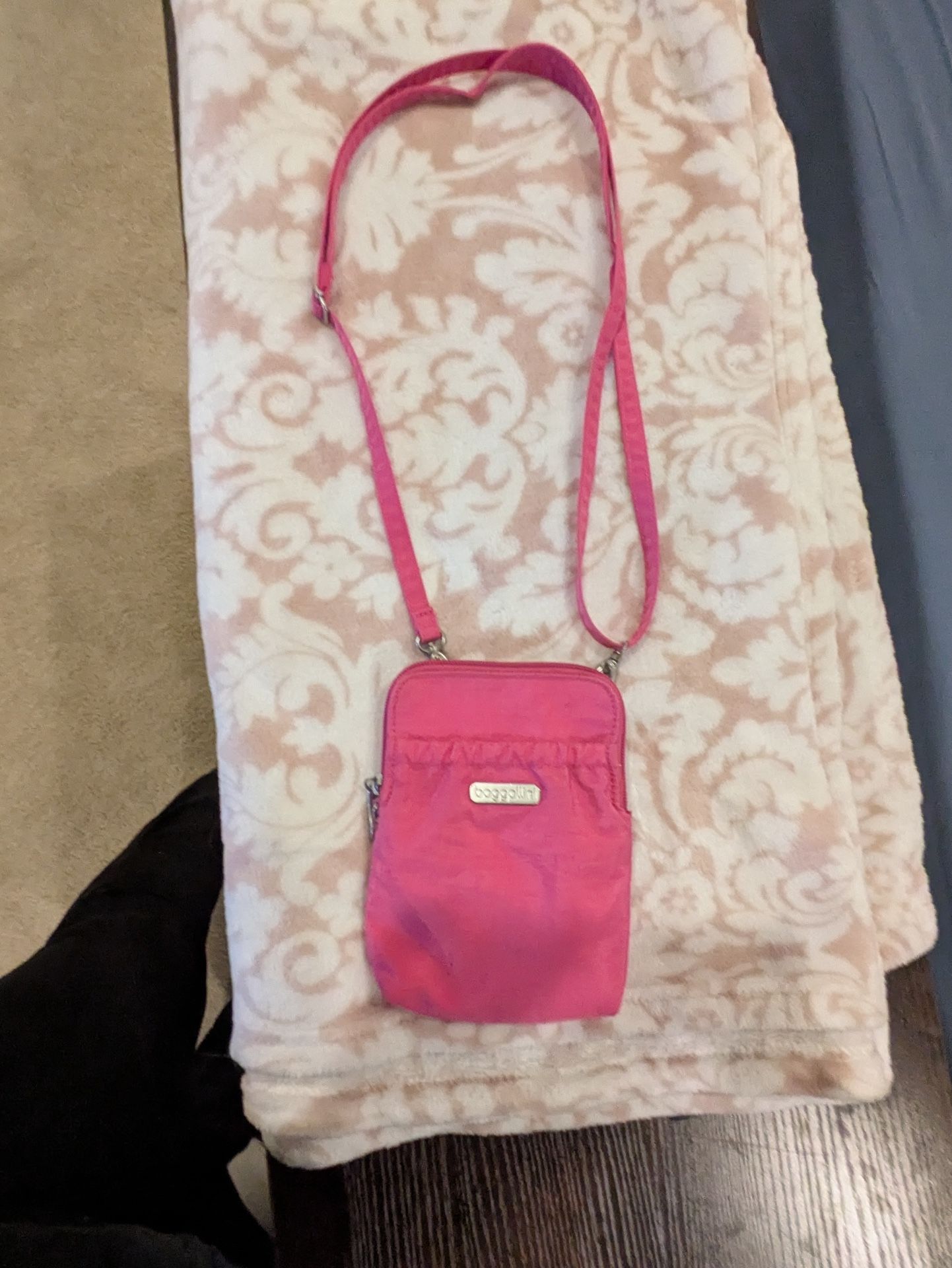 Small Pink Nylon Cross Body Baggallini Bag