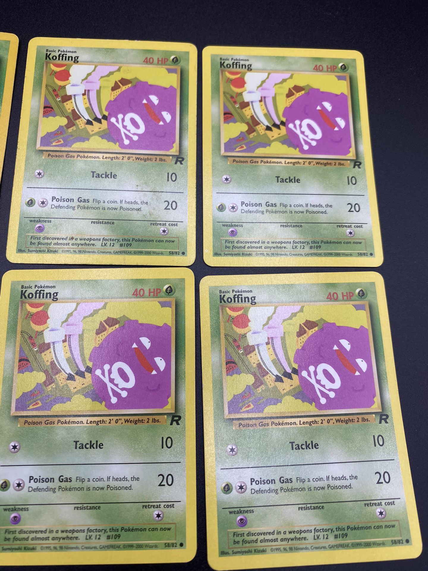 6x - Koffing - 58/82 - Common - Unlimited Edition LP Pokemon Team Rocket