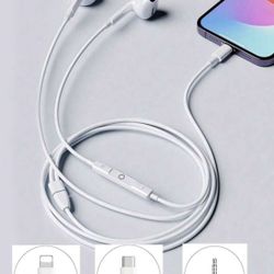 Type C Wired Earphones, USB C Earbuds Earbuds Audio Headphones Electronic Calls & Music Bass Stereo In-Ear Headphones Headset For Ipad/Pc