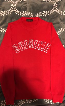 supreme red sweater louis vuittons