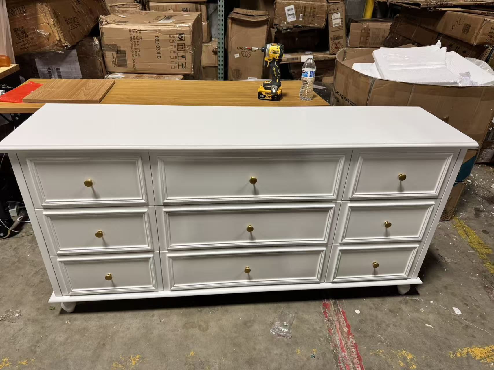 9 Drawer White Dresser for Bedroom 