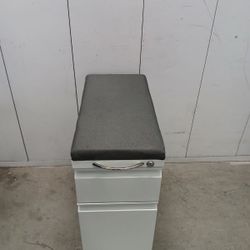 Narrow Metal File Cabinet With Key Padded Top 