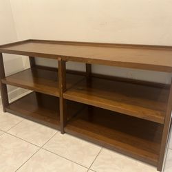 Wooden 2-Tier Console Table
