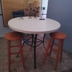 Two Wooden Barstools