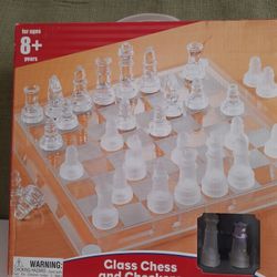 Kidconnection Glass Chess and Checkers