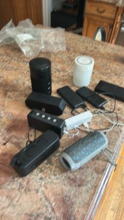 Portable speakers and chargers