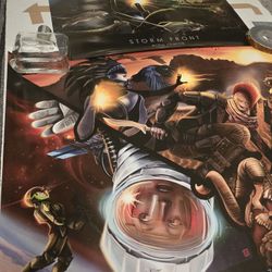 Set Of 2 Posters: Storm Front & Hazard Pay By Echo Chernik, Signed 19x27"