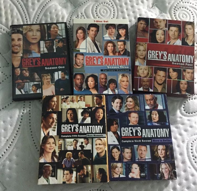 GREY'S ANATOMY *LOT OF 5* DVD Sets Series - Seasons 1 3 4 5 6 Lot