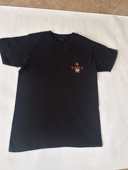 Vans Black T-Shirt Snake Design Size Small