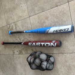 13 Baseballs ⚾️ + 2 Bats - $50 For ALL - Must come to Huntington Beach