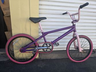 Purple BMX Bike with Pink Tires