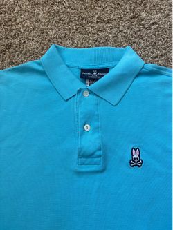 Psycho Bunny Pima Cotton Polo Shirt Mens Size 6 (Large) Light Blue