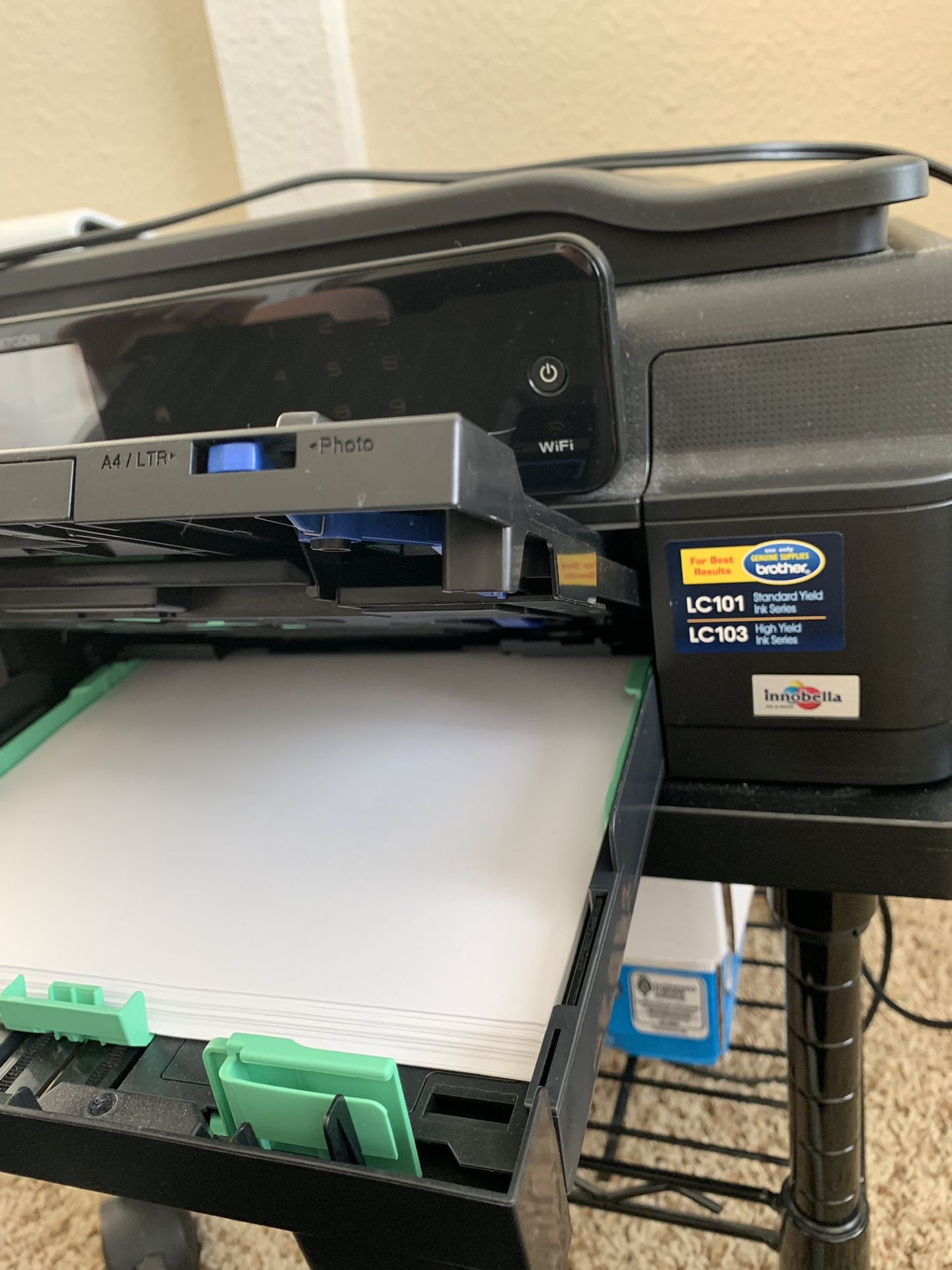 Brother MFCJ870DW Wireless Color Inkjet Printer with Scanner, Copier