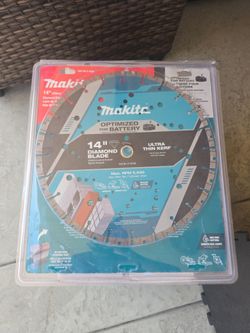 MAKITA 14 in. Thin Kerf Diamond Blade, Segmented