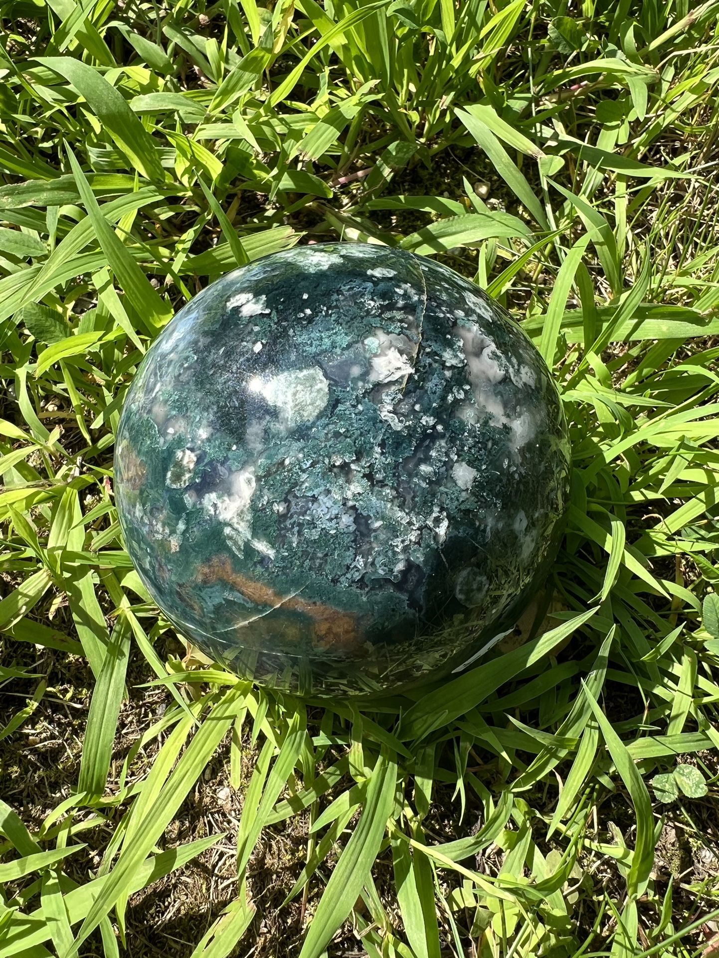 Large Moss Agate Sphere