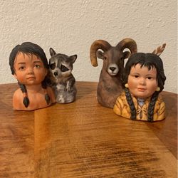 “Dark Eyed Friends” By Perillo. 1989 Porcelain Figures 
