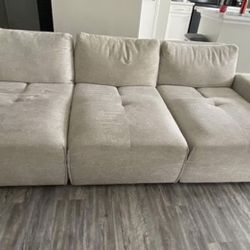 Large Grey Modular Couch 