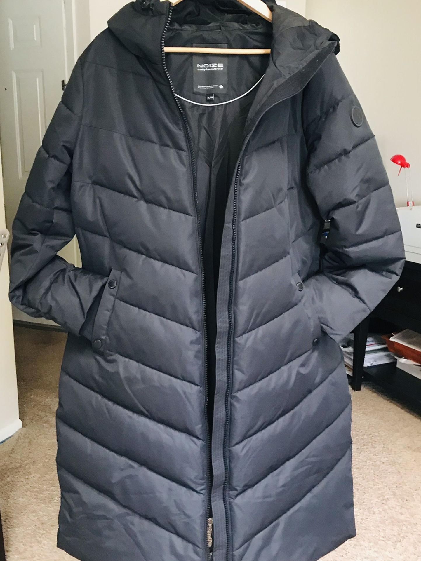 Black Parka womens XL New
