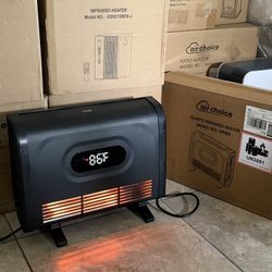 Electric Wall Heater, 1500W Infrared Space Heater with Remote and ALCI Plug, Adjustable Thermostat, 12H Timer, 3 Modes, Child Lock, Floor or Wall Moun