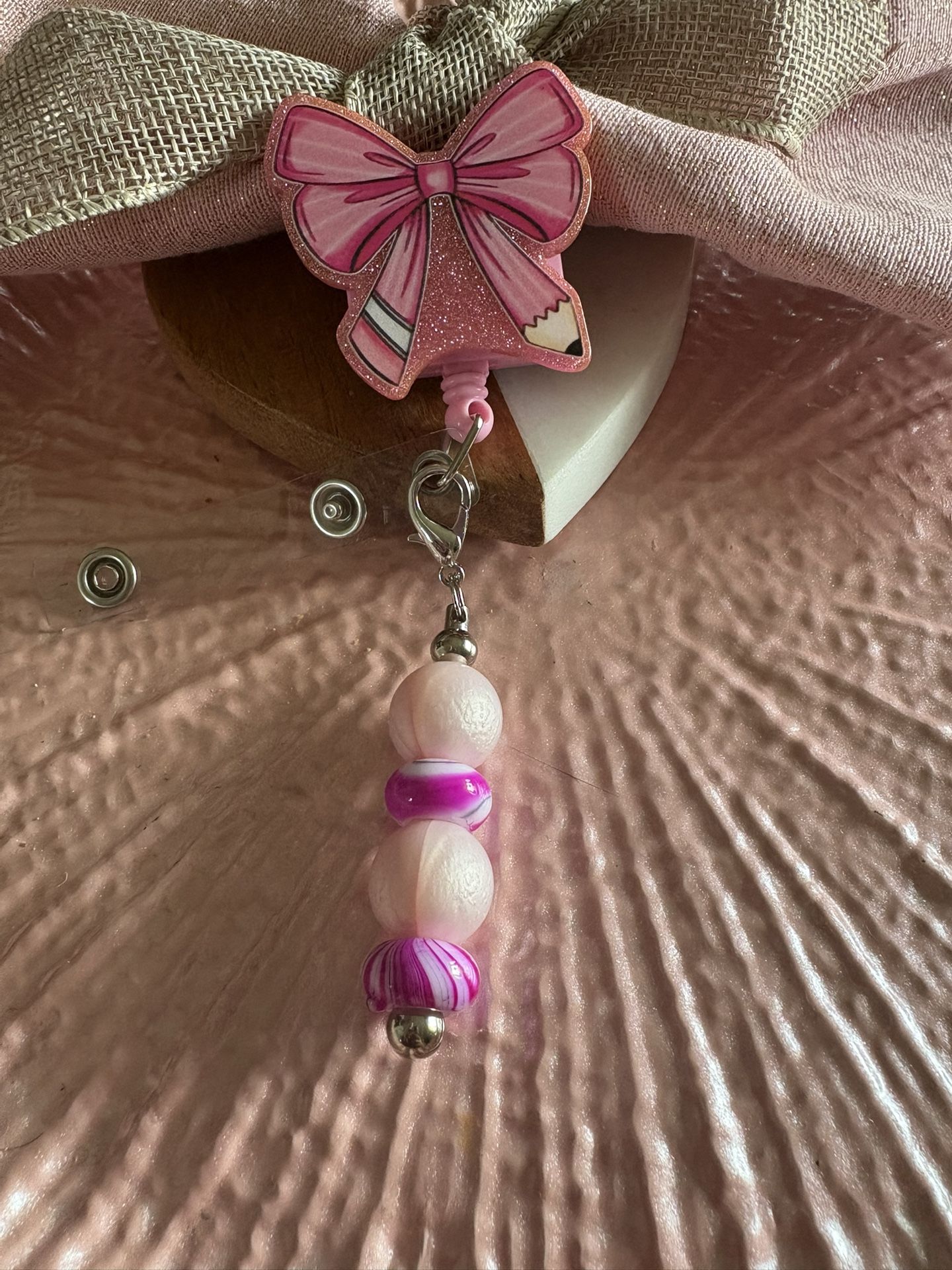 Badge Reels- Simple Or Beaded. Many Styles. 19135 Zip