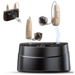 Brand: NVBOTY Hearing Aids, Hearing Aids for Seniors, Rechargeable Hearing Aid with Noise Cancellation, 5-Level Button Volume Control, OTC Hearing Amp