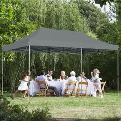 10 x 20 Pop Up Canopy Tent Portable Instant Canopies Outdoor Market Shelter 10x20 Black Canopy