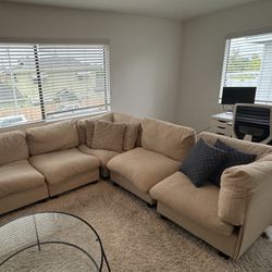 6 Piece Sectional Couch From Wayfair With Pillows