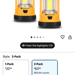 Camping Lantern, 3200LM Bright Camping Lights, 4600mAh Rechargeable LED Lantern, Flashlight for Power Outages/Fishing/Hurricane/Emergency, CT CAPETRON