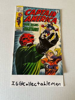 Captain America #115 JOHN BUSCEMA RED SKULL Silver Age Marvel 1969