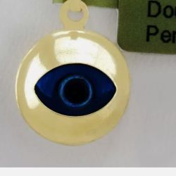 14 Kt EVIL EYE DOUBLE.SIDED PENDANT NWT