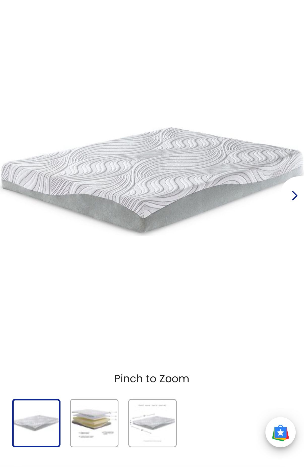 Ashley 8 Inch Memory Foam White Queen Mattress