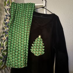 Women’s Plush Christmas Set- Pants And Top 