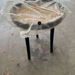 Rattan Round Side Table 