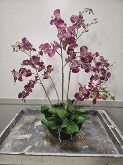Artificial Purple Silk Orchid Arrangement