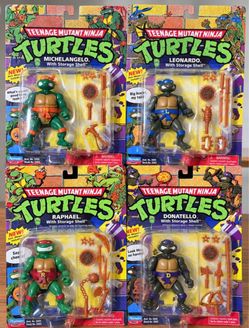 TMNT With Storage Shell Action Figures Set of 4