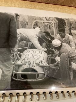 Vintage Photo Album Of Jim McElreath Racing Photos With Some Signatures