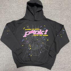 Black P*nk Sp5der Hoodie Size Medium