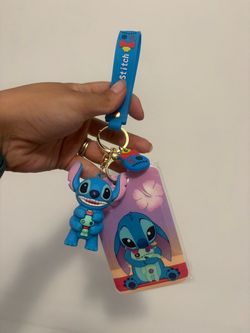 Stitch keychain with Id holder